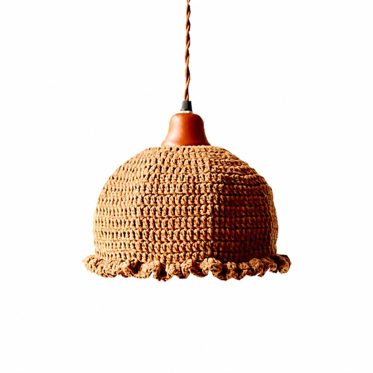 Retro woven pendant light selected style