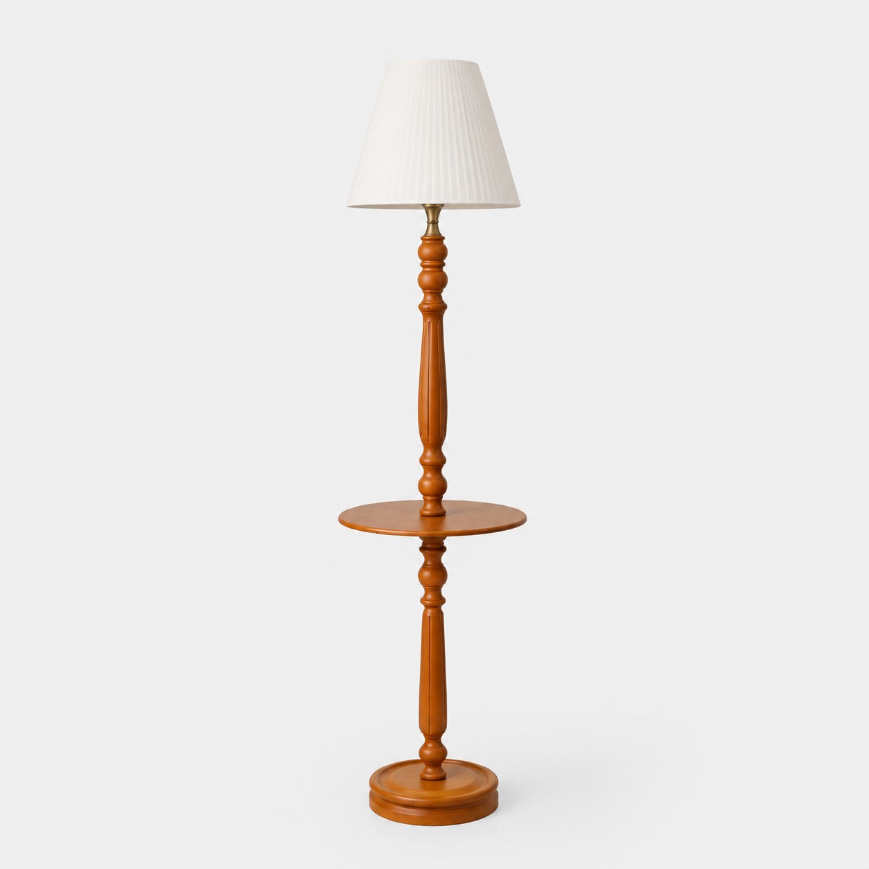 Ivory pleated shade with side table