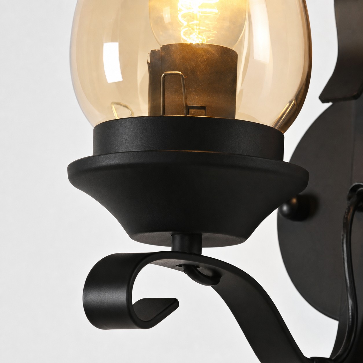 Amber-Tinted Glass Shade
