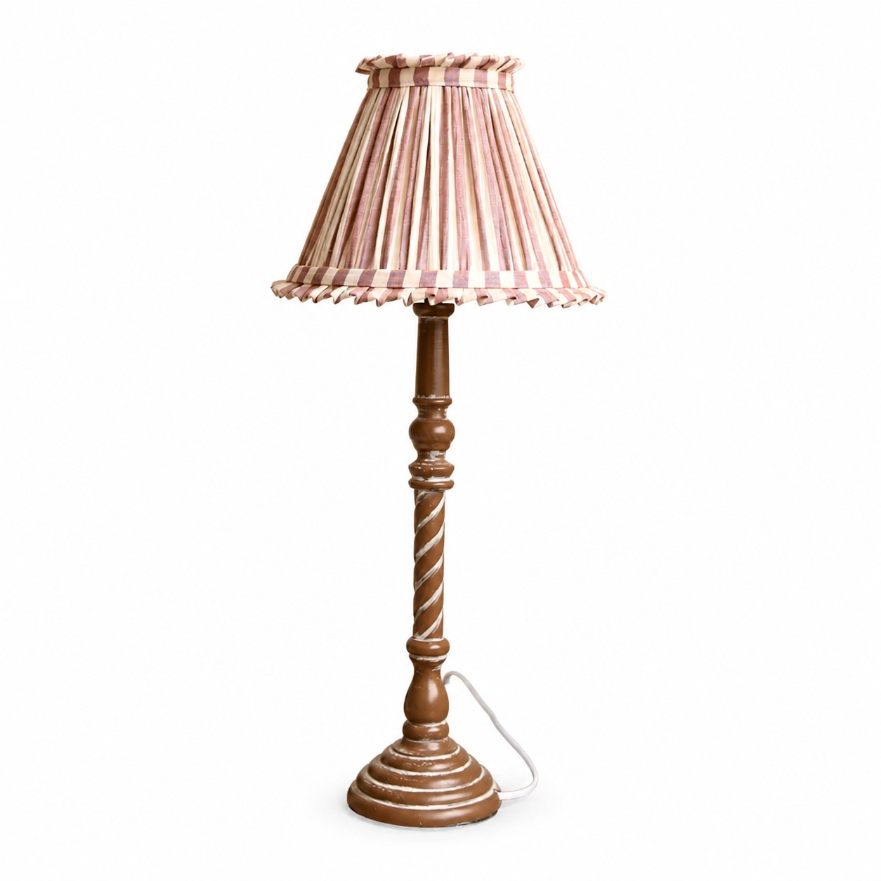 Pink Stripe Striped Pleated Shade