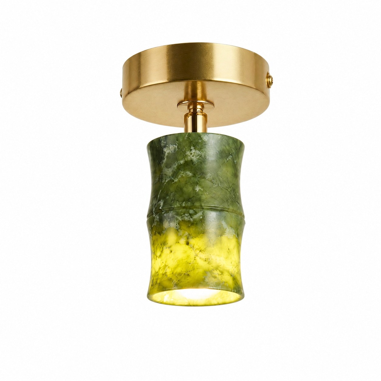 Lampada da soffitto con paralume a clessidra in giada (immagine SKU)