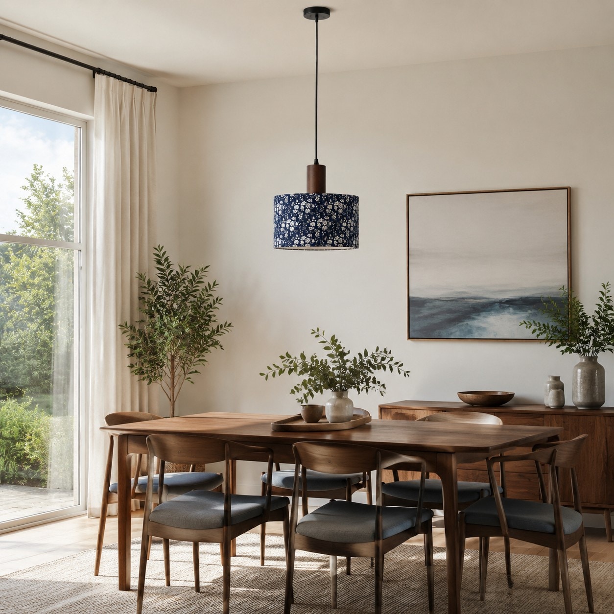 Calm dining space pairing