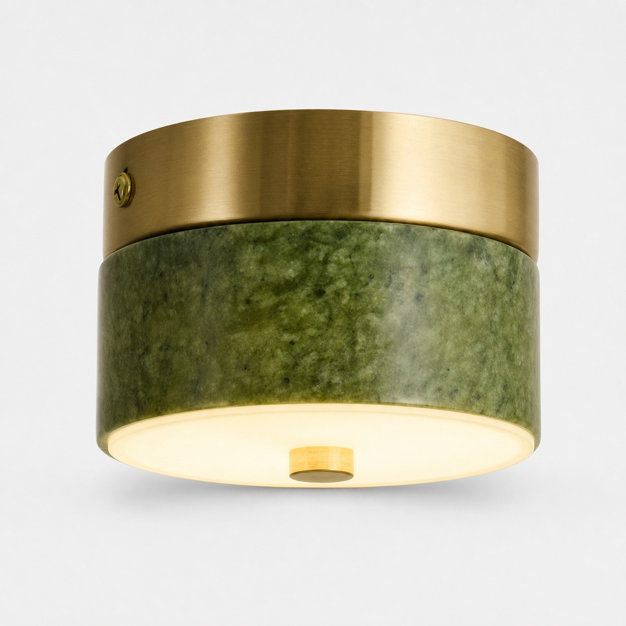 Pietra di giada verde / Metallo color ottone