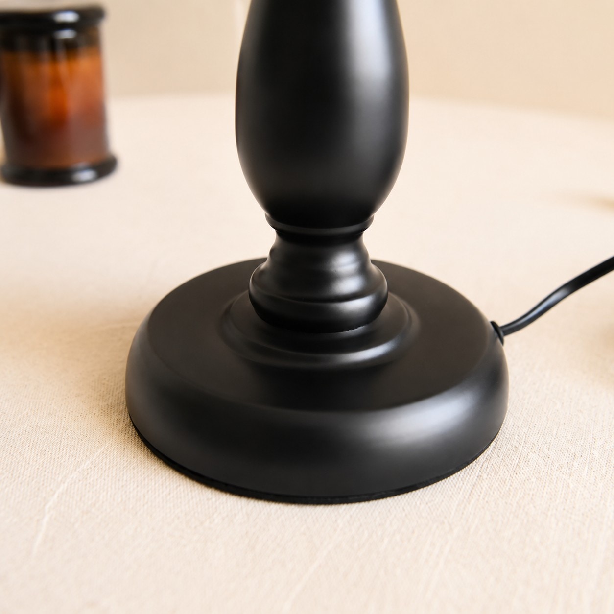 Black iron base