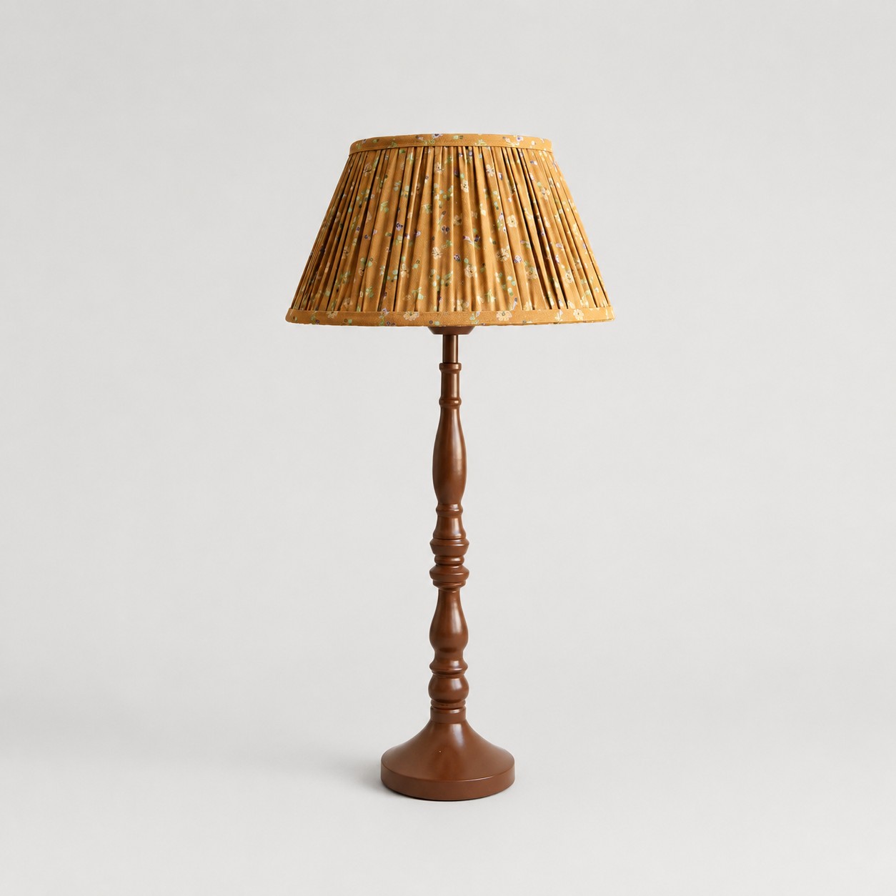 Gray orange floral table lamp style