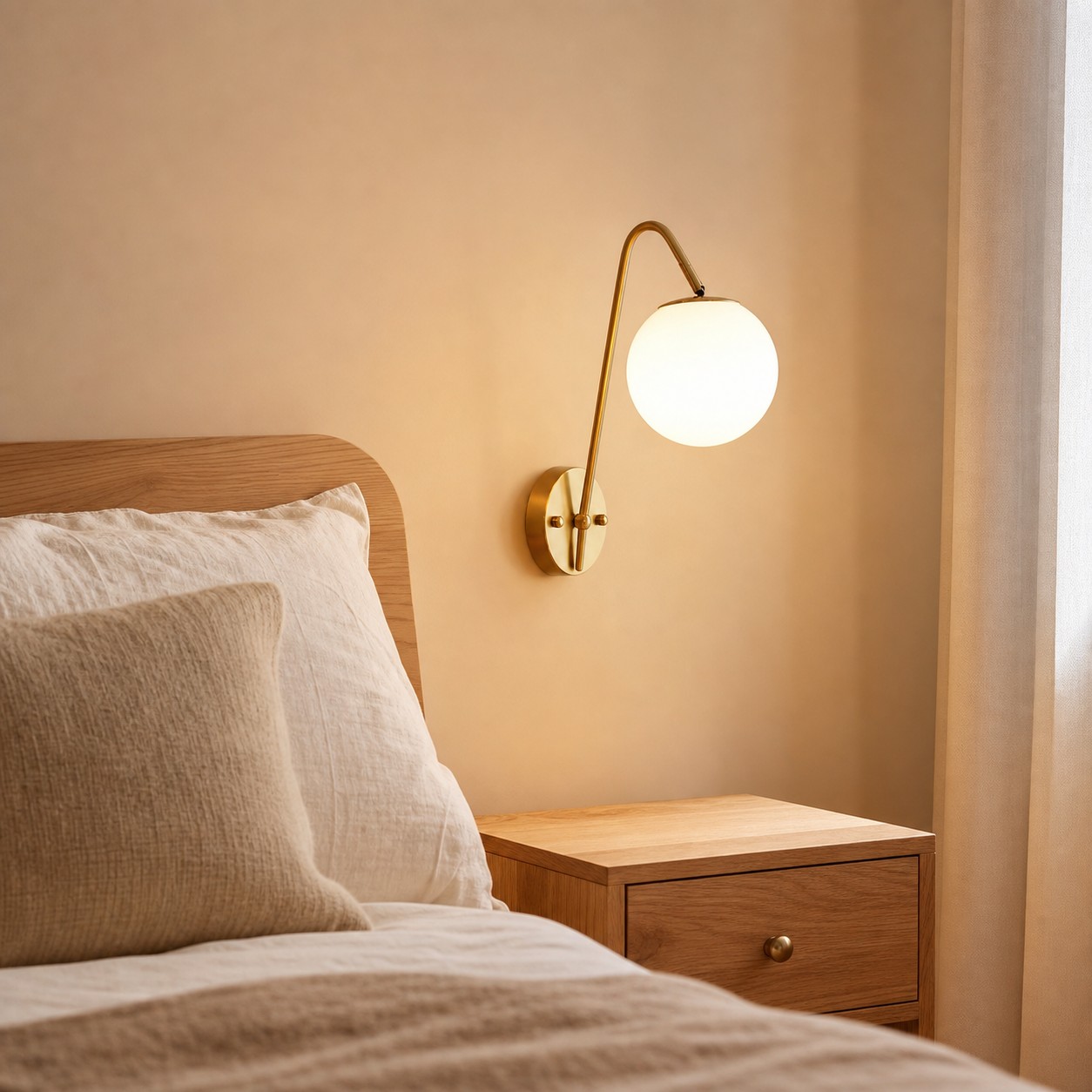 Un piccolo dettaglio in ottone per camere da letto, angoli trucco e corridoi accoglienti.