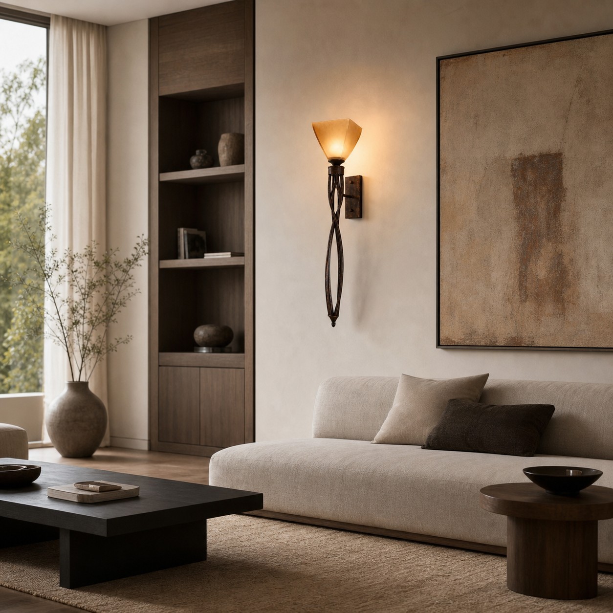 A tall architectural accent for walls and passageways