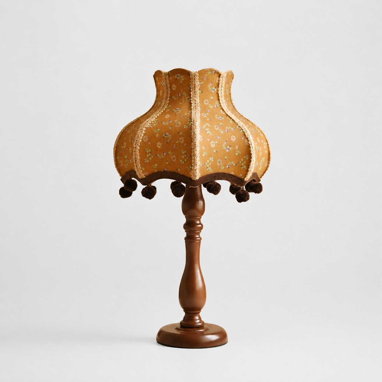 Warm Coffee Floral - Vase Base