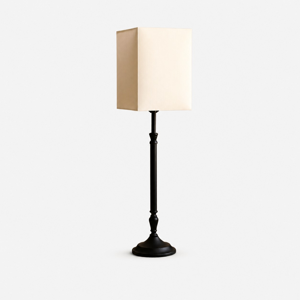 Square Shade · Fabric shade · Iron lamp stem · Shade Ø16 × H22cm