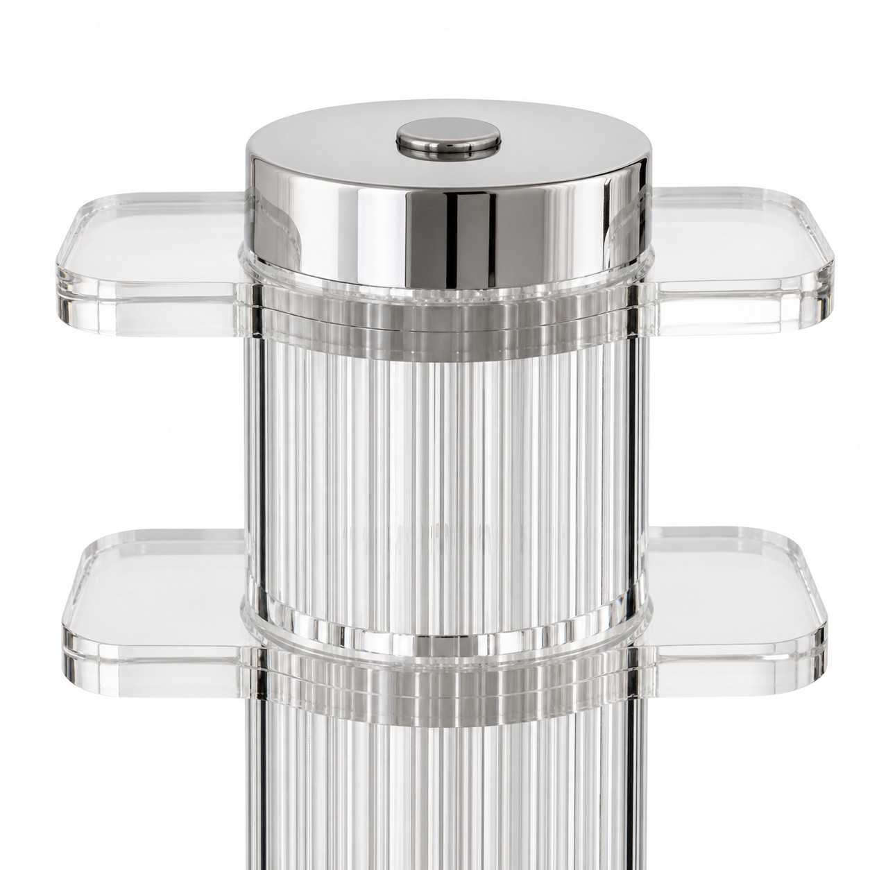 Top view of the ribbed acrylic shade